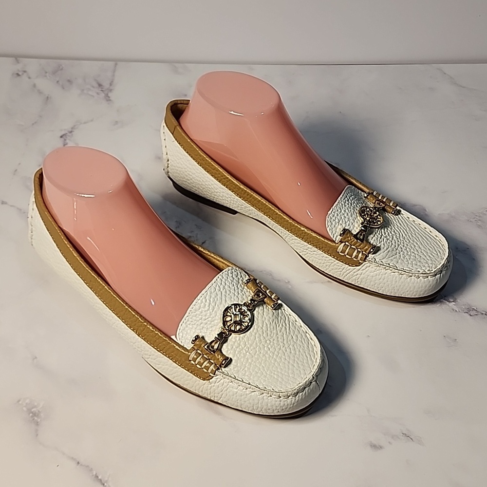 Aerosoles Elegant White and Tan Loafers